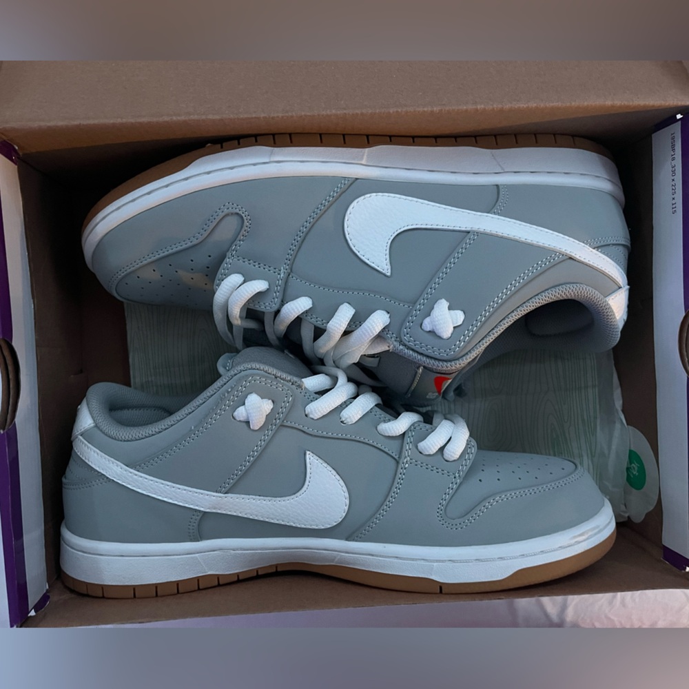 Gray and White Sneakers
